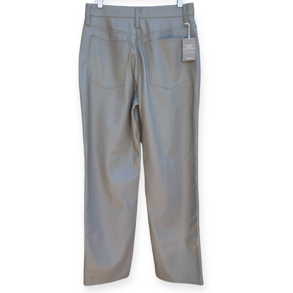 Madewell Faux Leather The Perfect Vintage Straight Jeans - Picture 9 of 16
